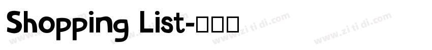Shopping List字体转换